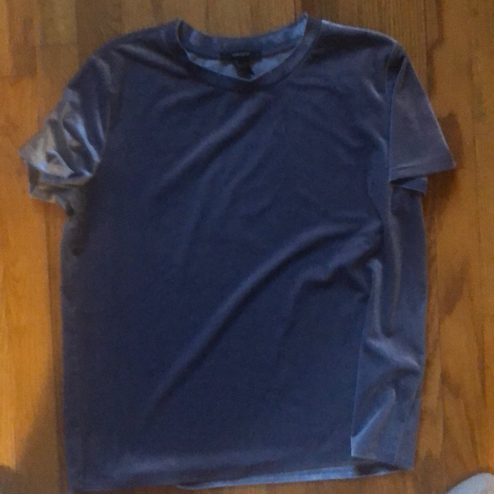Light blue, velour tee